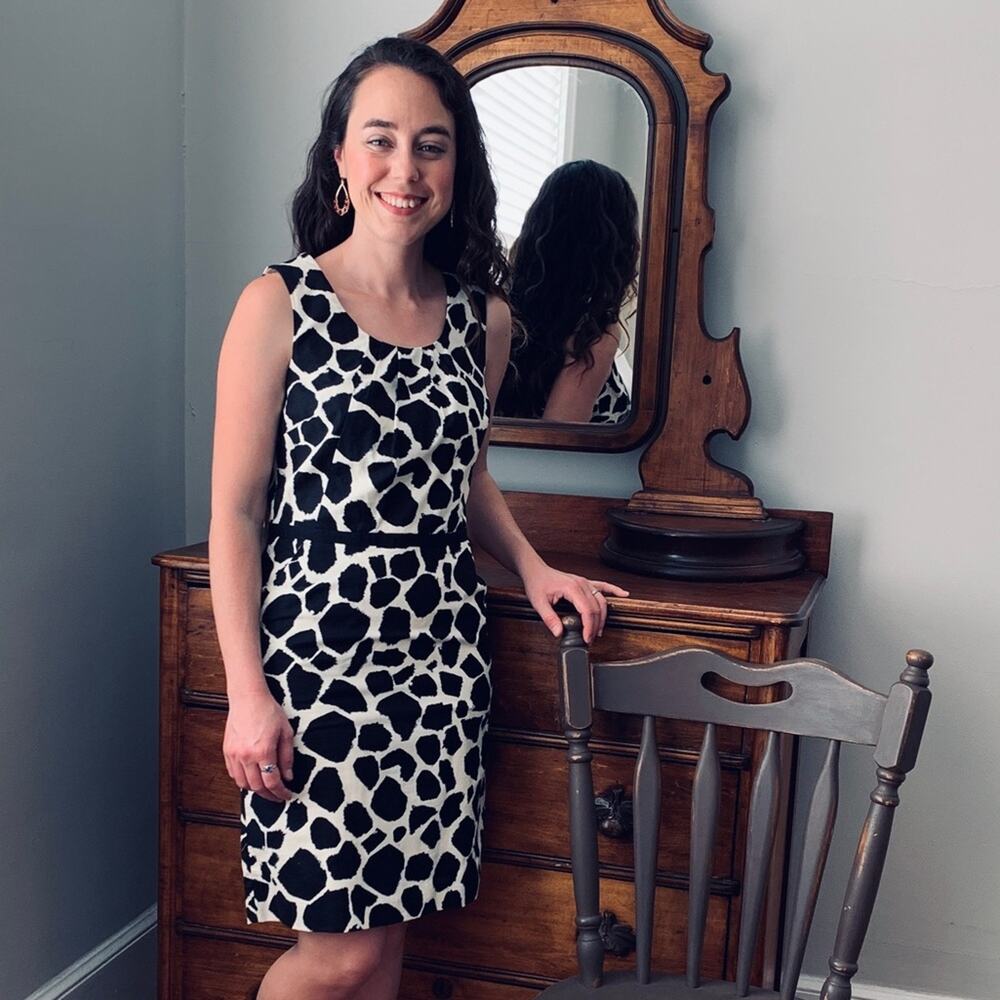 LOFT Animal Print Sheath Dress, Size 2